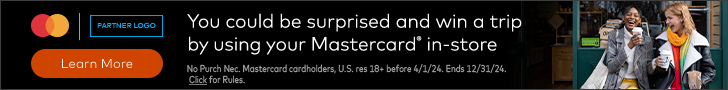 You could be surprised and win a trip and more by using your Mastercard in-store. no purchase necessary, Mastercard holders, U.S. residents 18+ before 4/1/24. Ends 12/31/24. Click here for details.